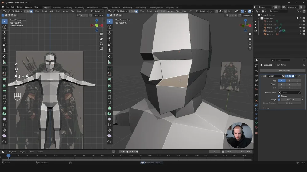 Stylized low poly character